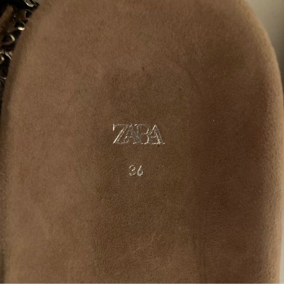 ZARA RHINESTONE FLAT SANDALS - Picture 12 of 12